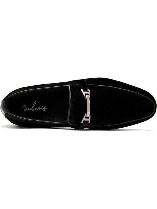 Men\'s  All Black Velvet Loafers Slip-On Comfortable Formal Dress Shoes Casual main image 5